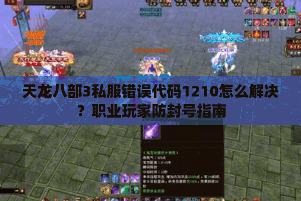 天龙八部3私服错误代码1210怎么解决？职业玩家防封号指南