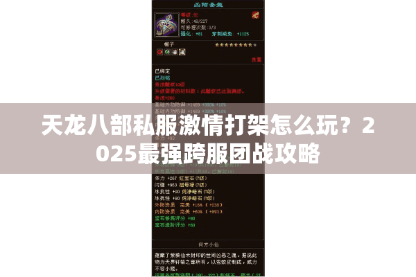 天龙八部私服激情打架怎么玩？2025最强跨服团战攻略