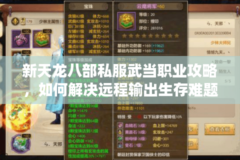 新天龙八部私服武当职业攻略，如何解决远程输出生存难题？