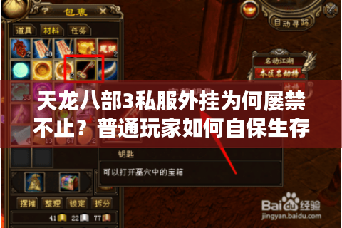 天龙八部3私服外挂为何屡禁不止？普通玩家如何自保生存