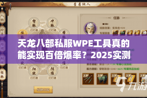 天龙八部私服WPE工具真的能实现百倍爆率？2025实测数据揭秘