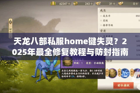 天龙八部私服home键失灵?2025年最全修复教程与防封指南 天龙八部私服home键失灵?2025年最全修复教程与防封指南