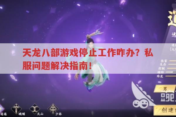 天龙八部游戏停止工作咋办?私服问题解决指南！