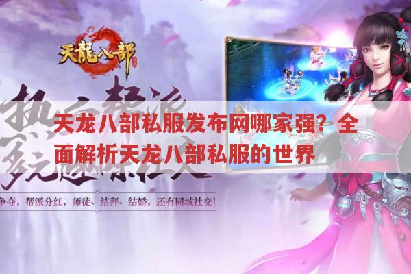 天龙八部私服发布网哪家强?全面解析天龙八部私服的世界