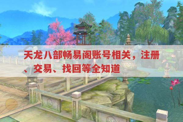 天龙八部账号相关,注册、交易、找回与v9福利