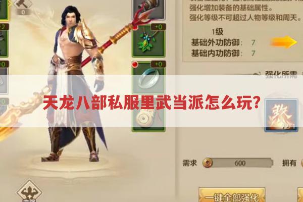 天龙八部私服里武当派技能与属性怎么玩?