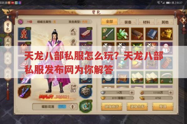 天龙八部私服怎么玩?天龙八部私服发布网为你解答