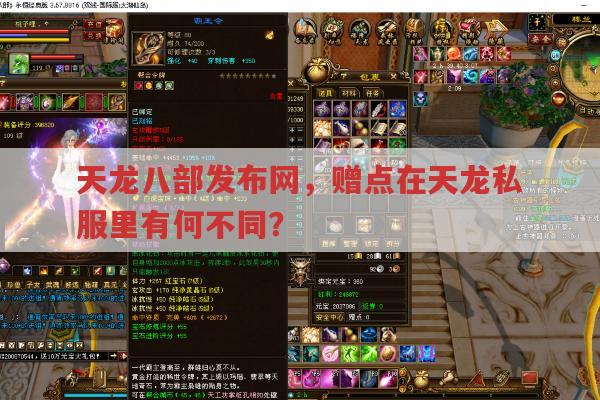 天龙八部发布网,天龙私服赠点获取与正式版有何不同?