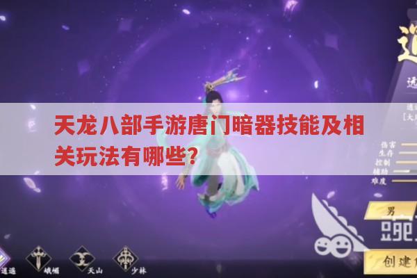 天龙八部手游唐门暗器技能选择、修炼及高额伤害打出