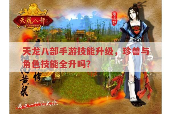 天龙八部手游技能升级,珍兽与角色技能全升吗?