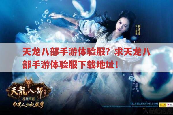 天龙八部手游体验服?在哪能下载天龙八部手游体验服?